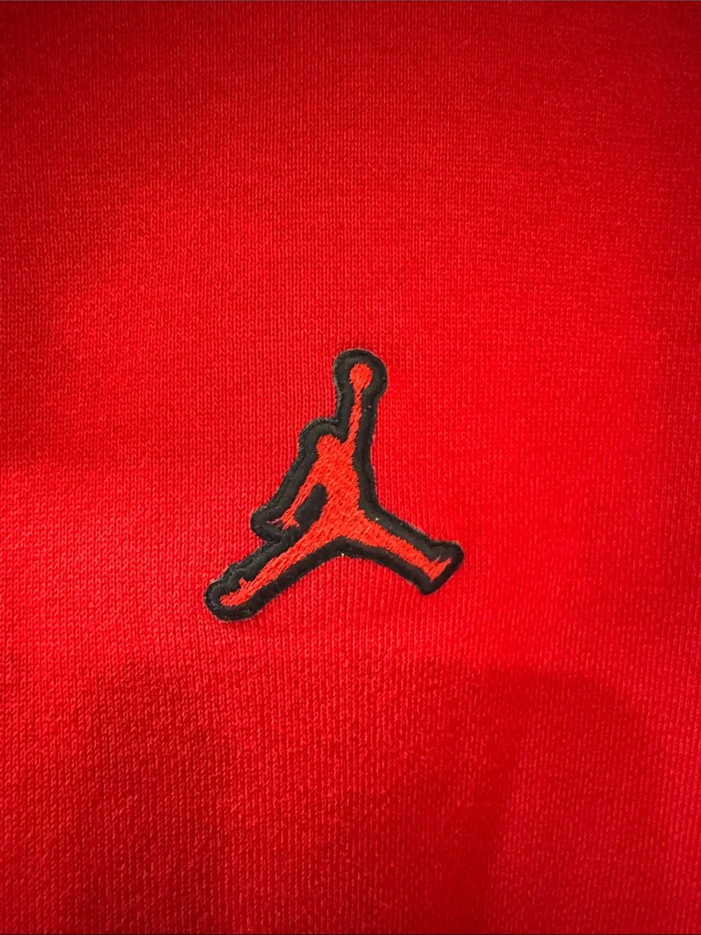 Jordan Red Hooded Pullover with Embroidered Jumpman and Autograph